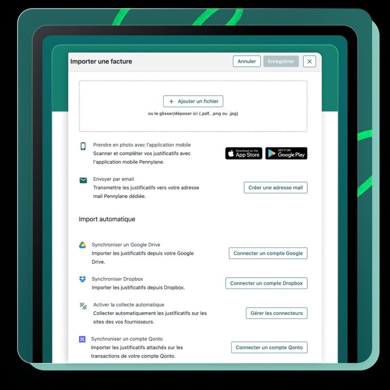 Pennylane : import des factures fournisseurs et justificatifs